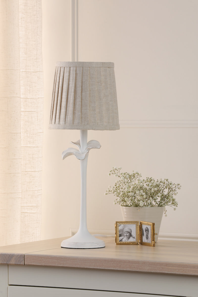 Laura Ashley Eleni Table Lamp Matt White With Shade