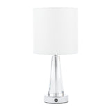 Laura Ashley Blake Table Lamp Polished Chrome and Crystal With Shade LED