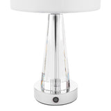 Laura Ashley Blake Table Lamp Polished Chrome and Crystal With Shade LED