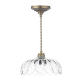 Laura Ashley Bexwell Pendant Matt Antique Brass and Glass