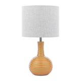 Laura Ashley Padley Table Lamp Yellow Ceramic With Shade