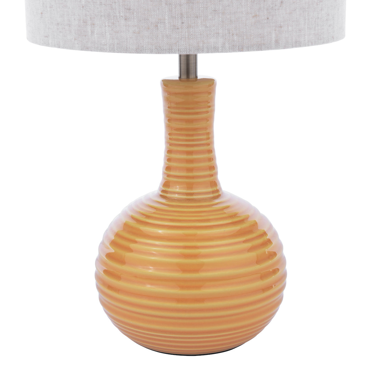 Laura Ashley Padley Table Lamp Yellow Ceramic With Shade