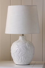 Laura Ashley Redhall Table Lamp White Ceramic With Shade