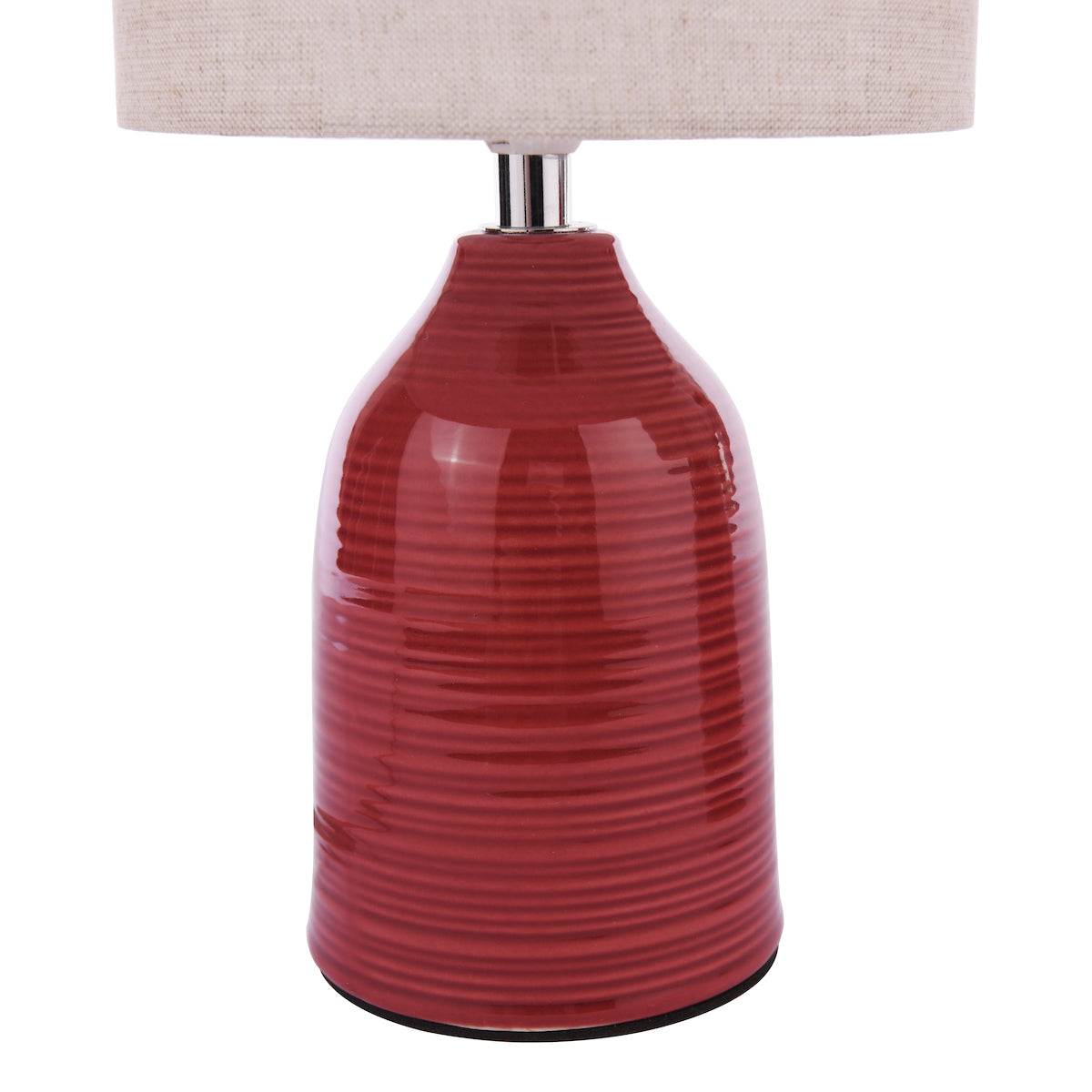 Laura Ashley Penny Table Lamp Red Ceramic With Shade (Twin Pack)