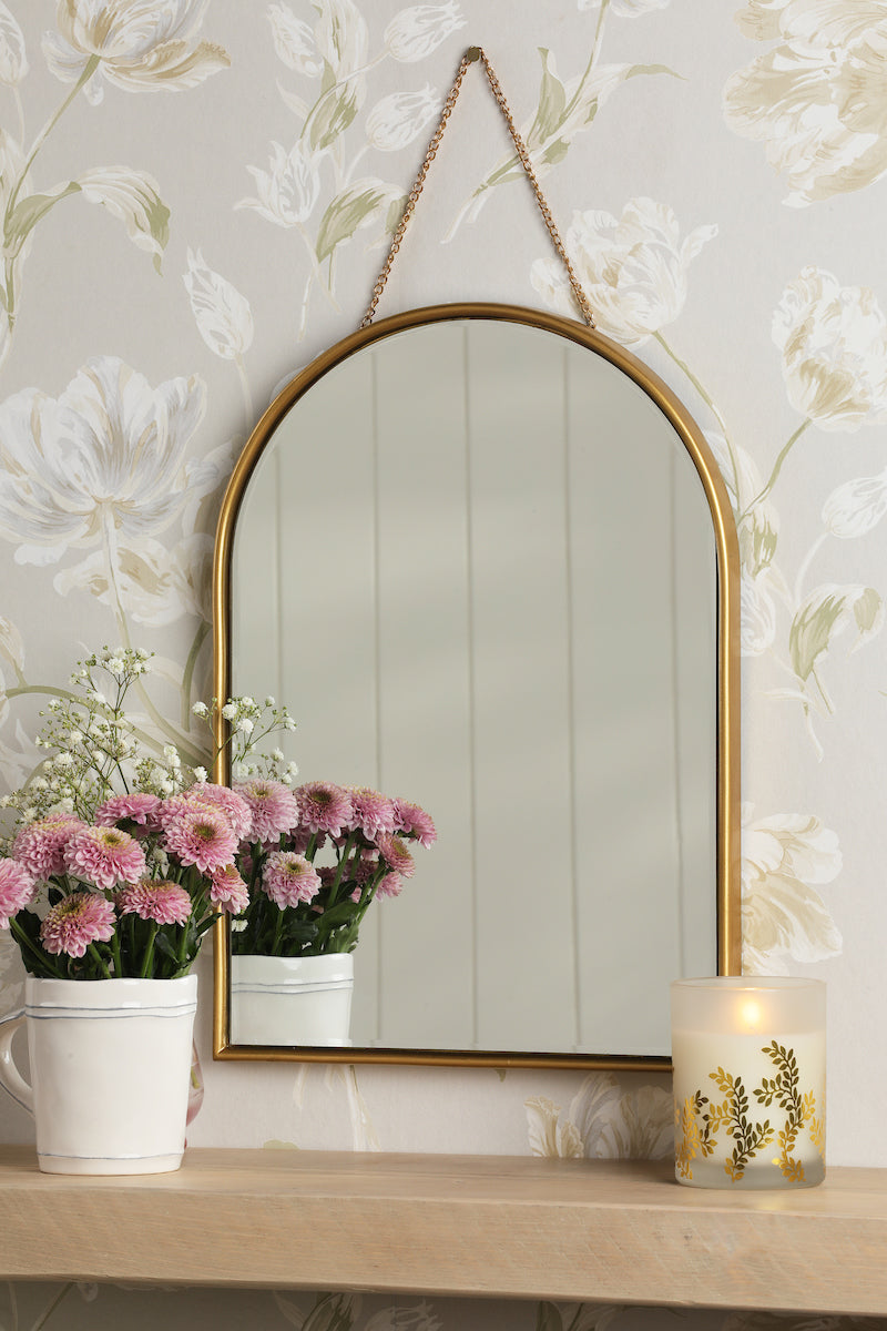 Laura Ashley Roughton Mirror Polished Brass 40 X 29cm