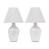 Laura Ashley Pussywillow Table Lamp Cream Ceramic With Shade (Twin Pack)