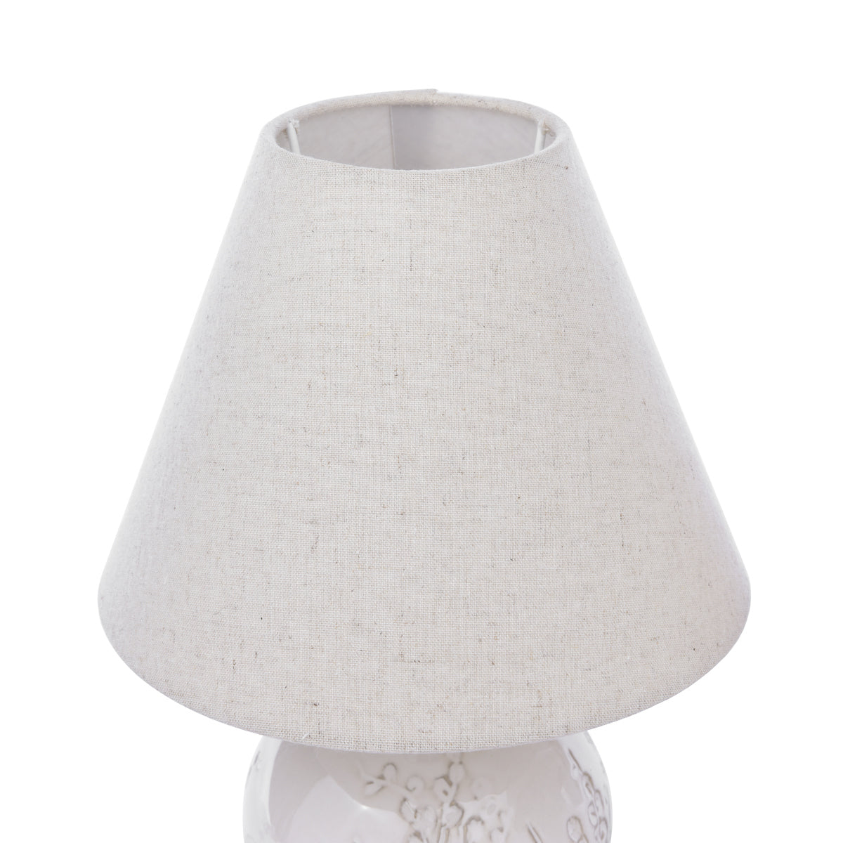 Laura Ashley Pussywillow Table Lamp Cream Ceramic With Shade (Twin Pack)