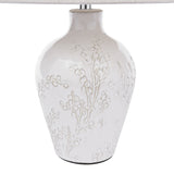 Laura Ashley Pussywillow Table Lamp Cream Ceramic With Shade (Twin Pack)