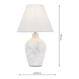 Laura Ashley Pussywillow Table Lamp Cream Ceramic With Shade (Twin Pack)