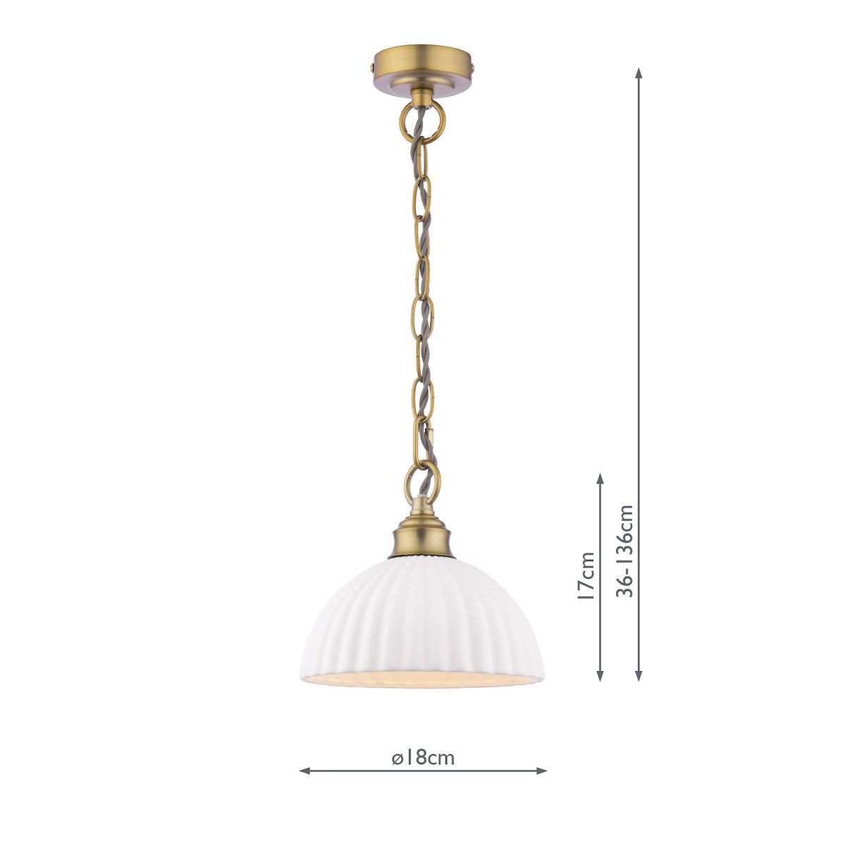 LAURA ASHLEY ペンダント Laura Ashley Durford Pendant Matt Antique Brass Ceramic