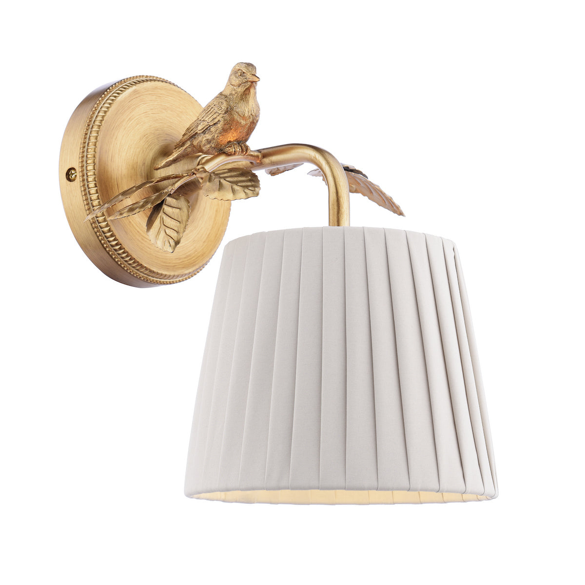 Laura Ashley Egelton Wall Light Aged Brass Taupe | Contemporary