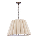 Laura Ashley Holwell 2 Light Pendant Antique Bronze and Natural