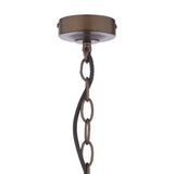 Laura Ashley Holwell 2 Light Pendant Antique Bronze and Natural