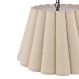 Laura Ashley Holwell 2 Light Pendant Antique Bronze and Natural