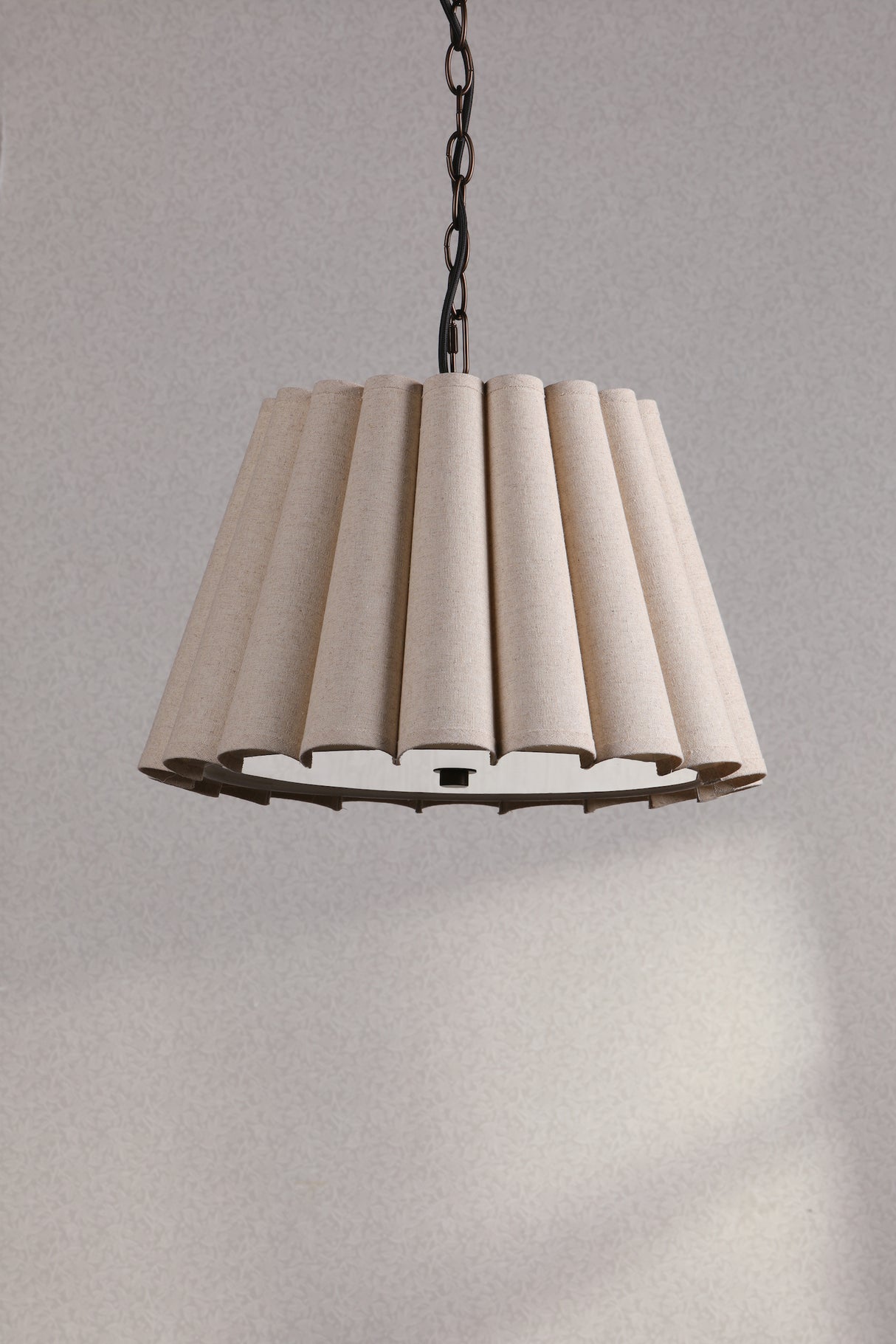 Laura Ashley Holwell 2 Light Pendant Antique Bronze and Natural
