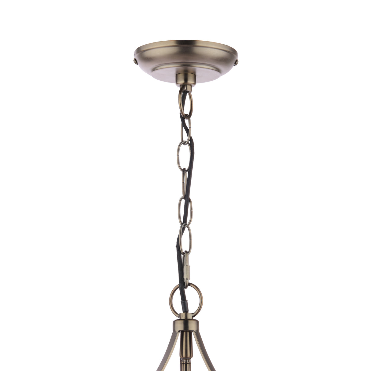 Laura Ashley Allerford 3 Light Pendant Satin Bronze and Taupe
