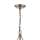 Laura Ashley Allerford 3 Light Pendant Satin Bronze and Taupe