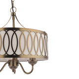 Laura Ashley Allerford 3 Light Pendant Satin Bronze and Taupe