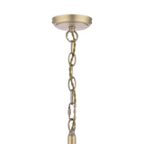 Laura Ashley Hilcote 5 Light Armed Pendant Matt Antique Brass and Glass