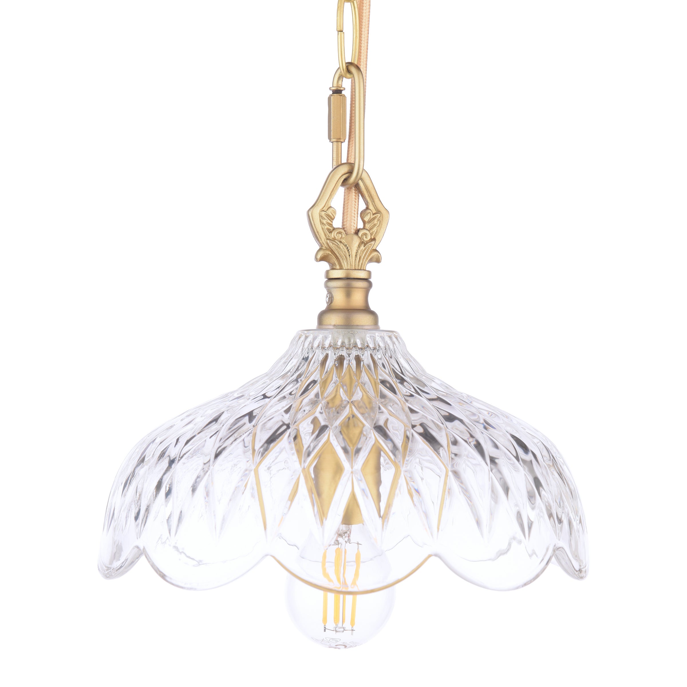 Laura Ashley Eversden Pendant Antique Brass & Crystal – Amos