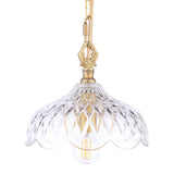 Laura Ashley Eversden Pendant Antique Brass and Crystal