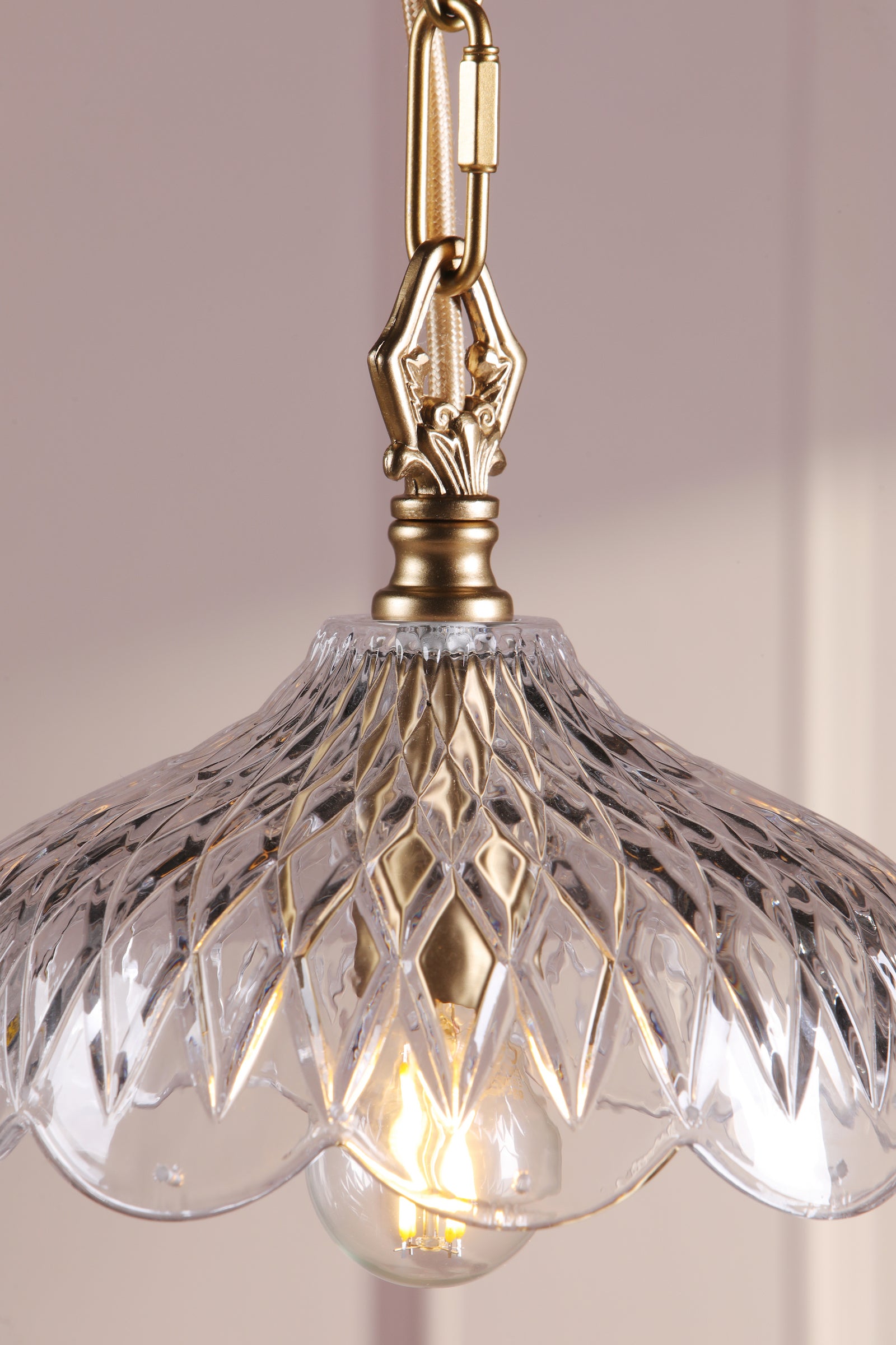 Laura Ashley Eversden Pendant Antique Brass & Crystal – Amos