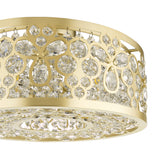 Laura Ashley Tilbrook 4 Light Flush Matt Champagne and Crystal