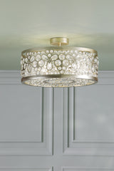 Laura Ashley Tilbrook 4 Light Flush Matt Champagne and Crystal