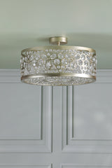 Laura Ashley Tilbrook 4 Light Flush Matt Champagne and Crystal