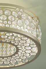Laura Ashley Tilbrook 4 Light Flush Matt Champagne and Crystal