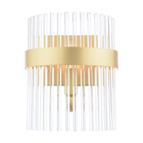 Laura Ashley Alexa Wall Light Glass and Matt Antique Brass