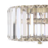 Laura Ashley Fernhurst Small Flush 3 Light Crystal and Antique Brass