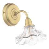 Laura Ashley Kerswell Wall Light Matt Antique Brass and Glass