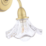 Laura Ashley Kerswell Wall Light Matt Antique Brass and Glass