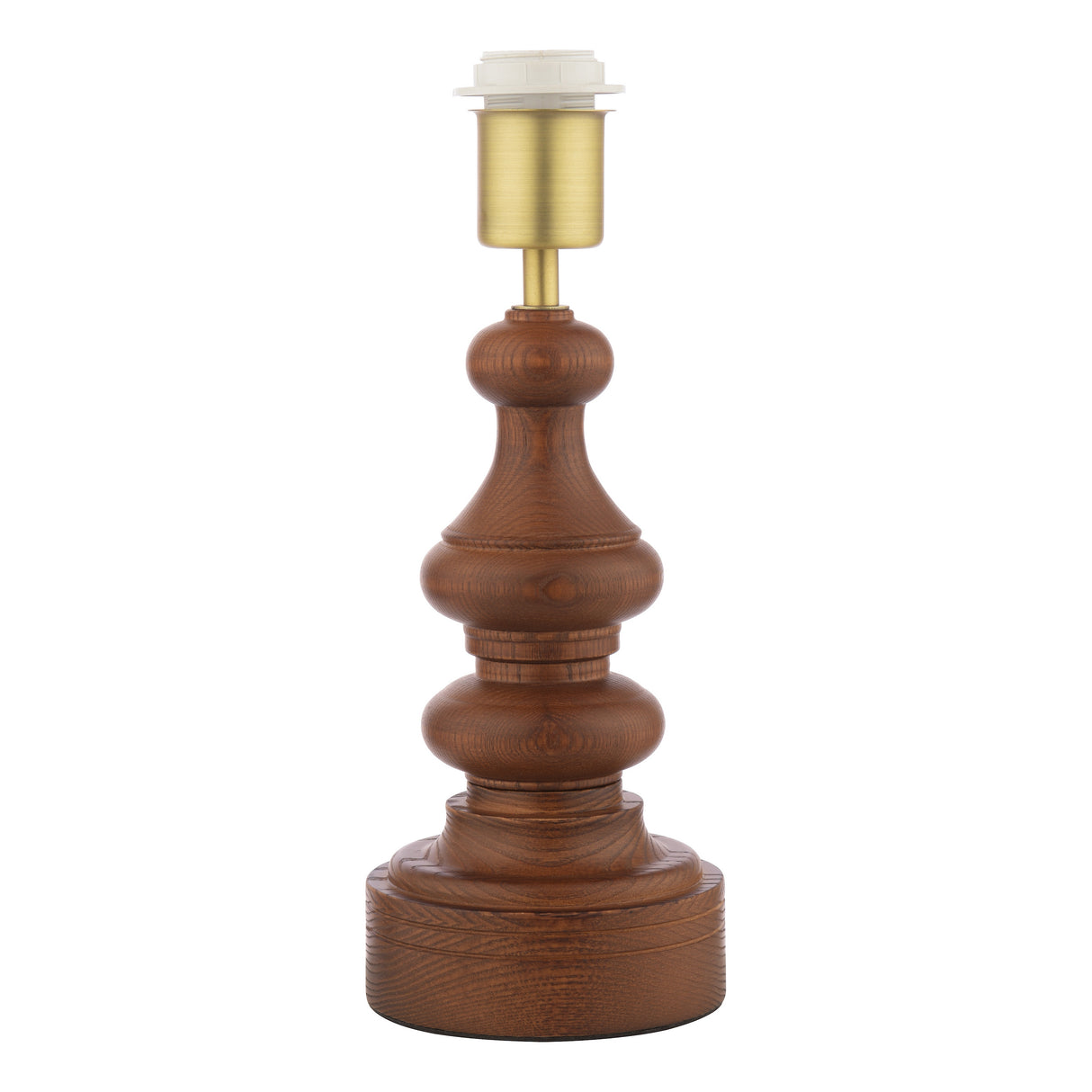 Laura Ashley Millbrook Table Lamp Dark Wood and Industrial Brass Base Only