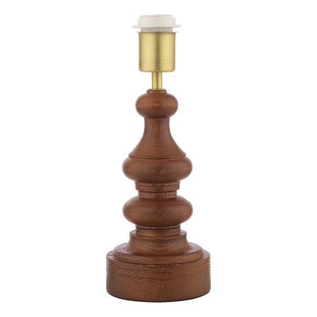 Laura Ashley Millbrook Table Lamp Dark Wood and Industrial Brass Base Only