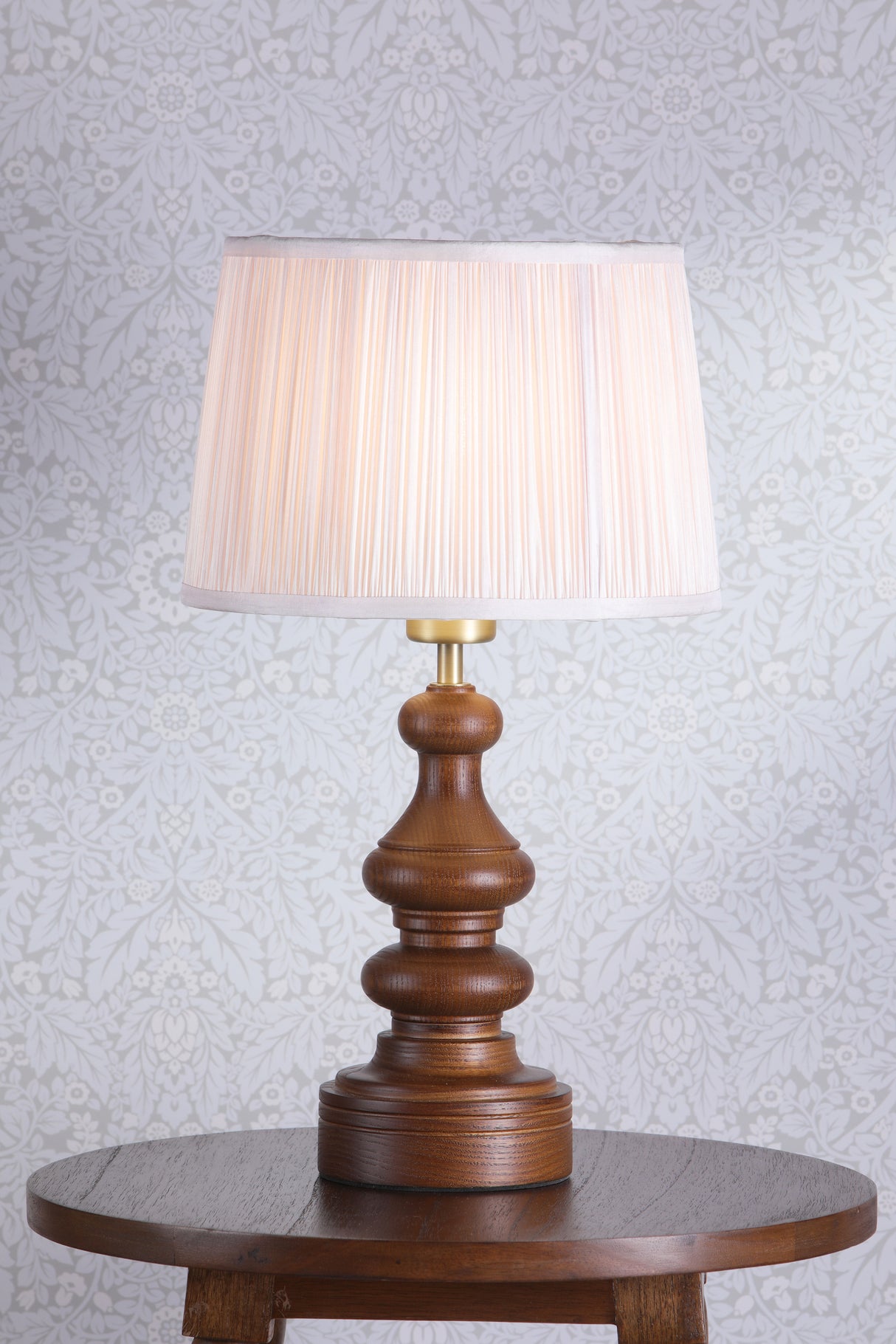Laura Ashley Millbrook Table Lamp Dark Wood and Industrial Brass Base Only