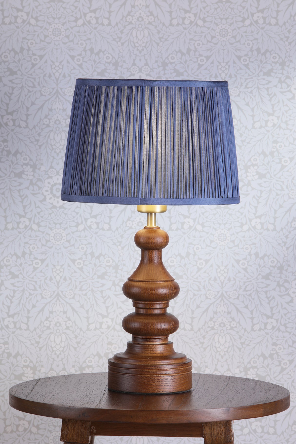 Laura Ashley Millbrook Table Lamp Dark Wood and Industrial Brass Base Only