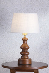 Laura Ashley Millbrook Table Lamp Dark Wood and Industrial Brass Base Only