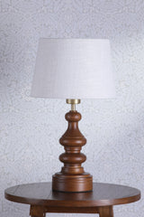 Laura Ashley Millbrook Table Lamp Dark Wood and Industrial Brass Base Only