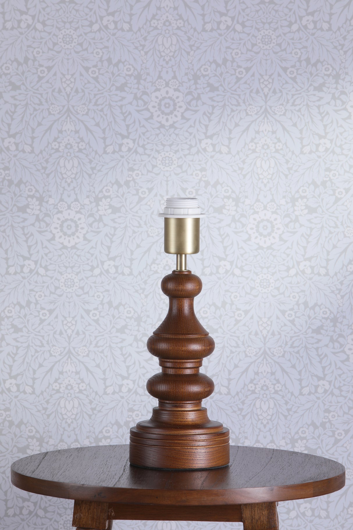 Laura Ashley Millbrook Table Lamp Dark Wood and Industrial Brass Base Only