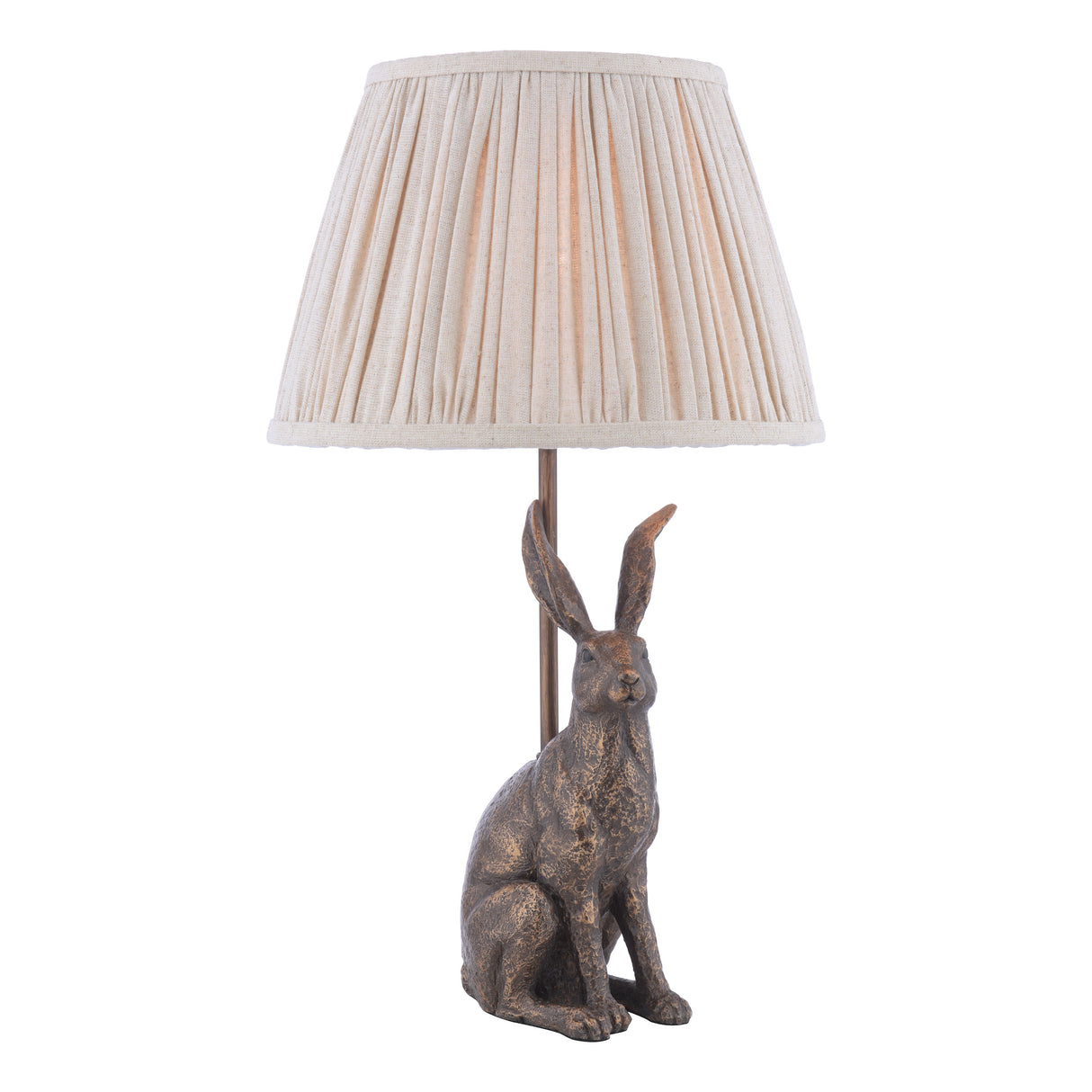Laura Ashley Hare Table Lamp Antique Bronze With Shade