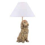 Laura Ashley Cocker Spaniel Table Lamp Antique Gold With Shade