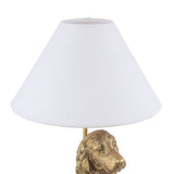 Laura Ashley Cocker Spaniel Table Lamp Antique Gold With Shade