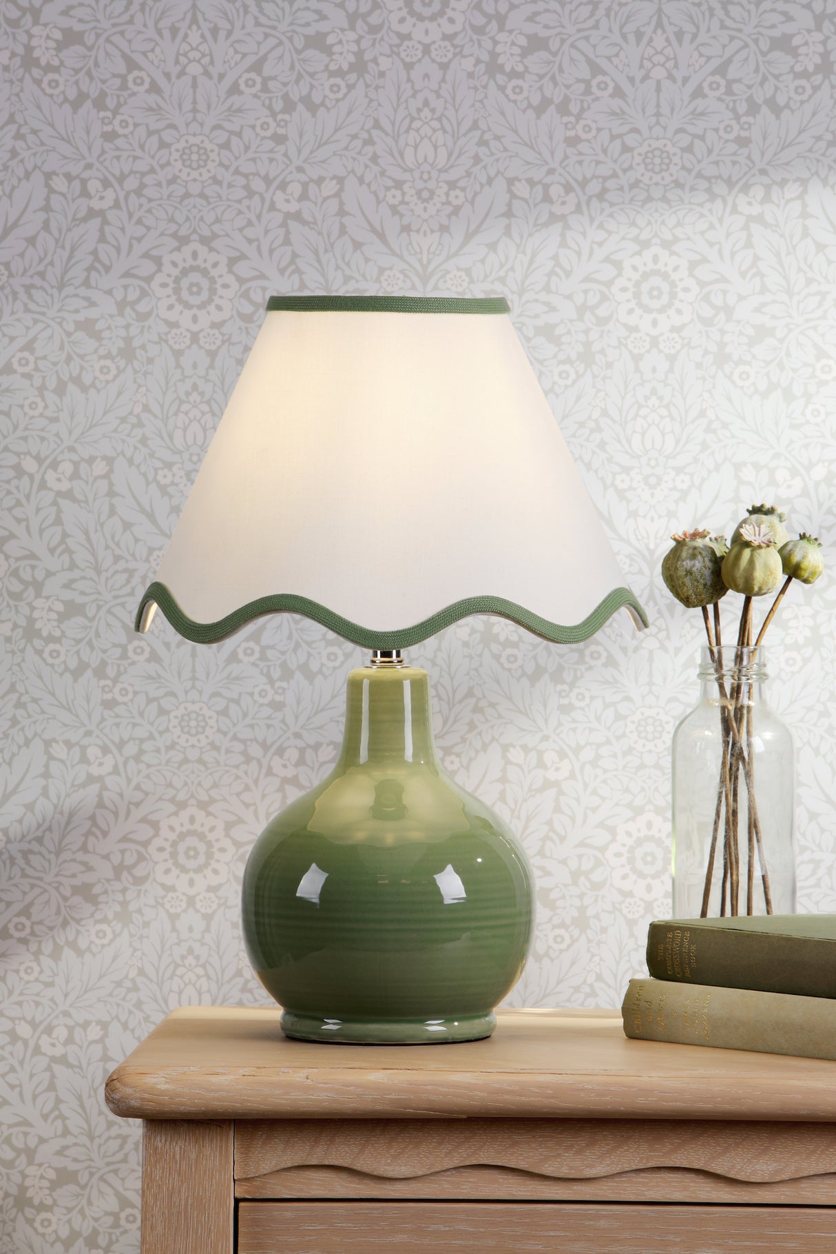 Laura Ashley Bramhope Table Lamp Green With Shade