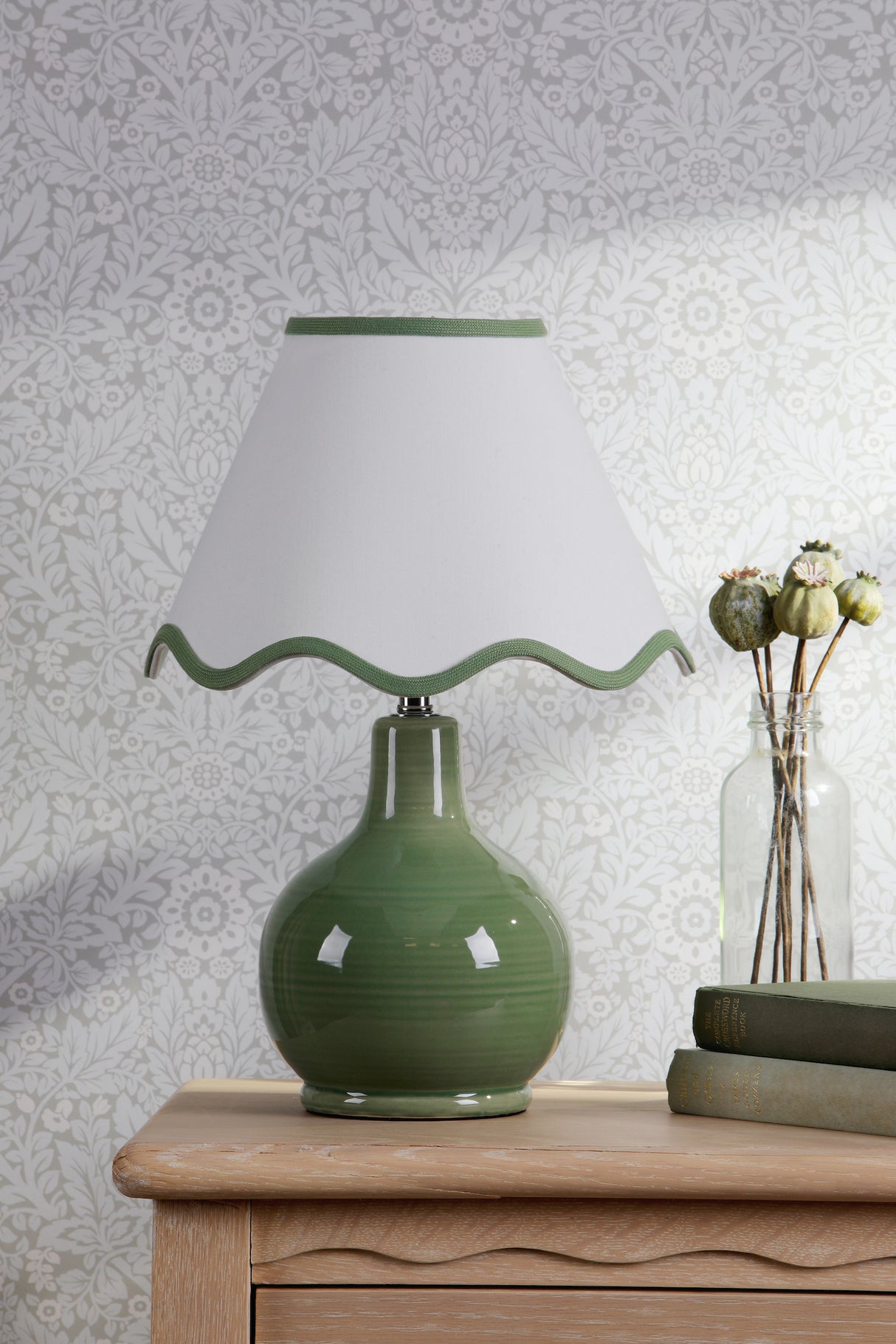 Laura Ashley Bramhope Table Lamp Green With Shade