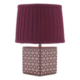 Laura Ashley Claudina Table Lamp Purple With Shade