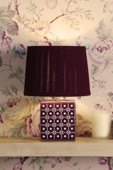 Laura Ashley Claudina Table Lamp Purple With Shade