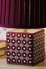 Laura Ashley Claudina Table Lamp Purple With Shade