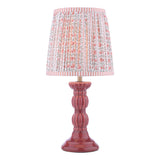 Laura Ashley Kelbrook Table Lamp Red and Matt Antique Brass With Shade